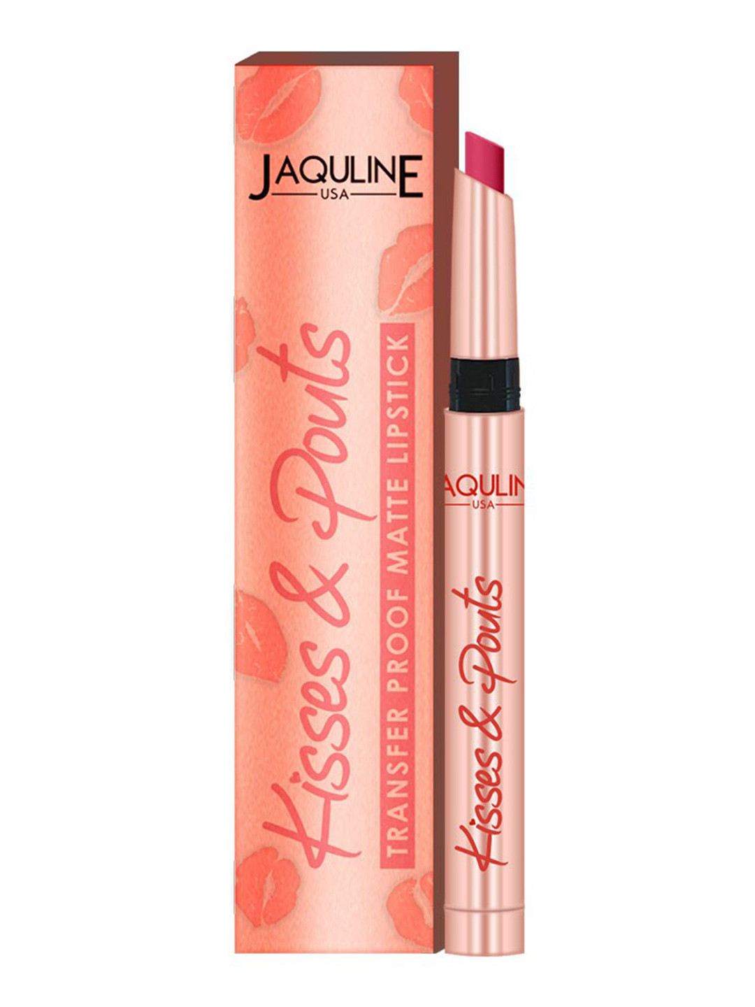 

Jaquline USA Kisses & Pouts Transfer Proof Matte Lipstick 1.4 g - Candy Kiss 07, Pink