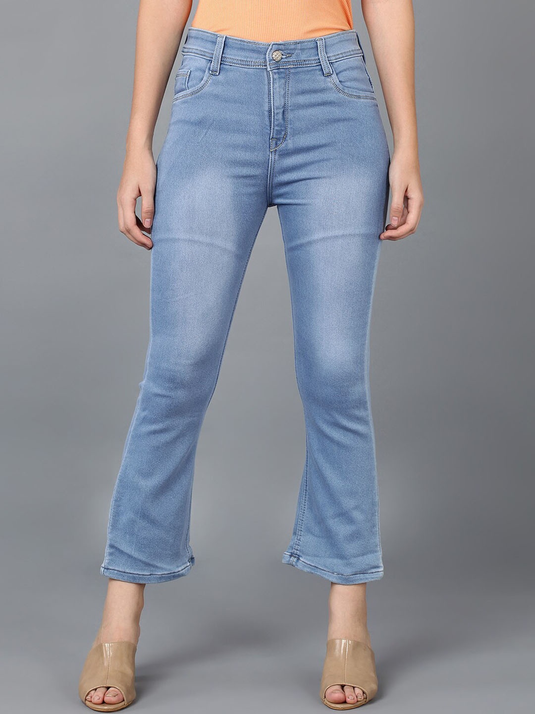 

A-Okay Women Blue Bootcut Light Fade Stretchable Jeans