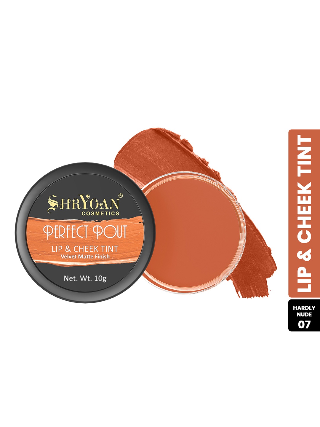 

SHRYOAN Hardly Nude Creamy Matte Lip & Cheek Tint, Brown