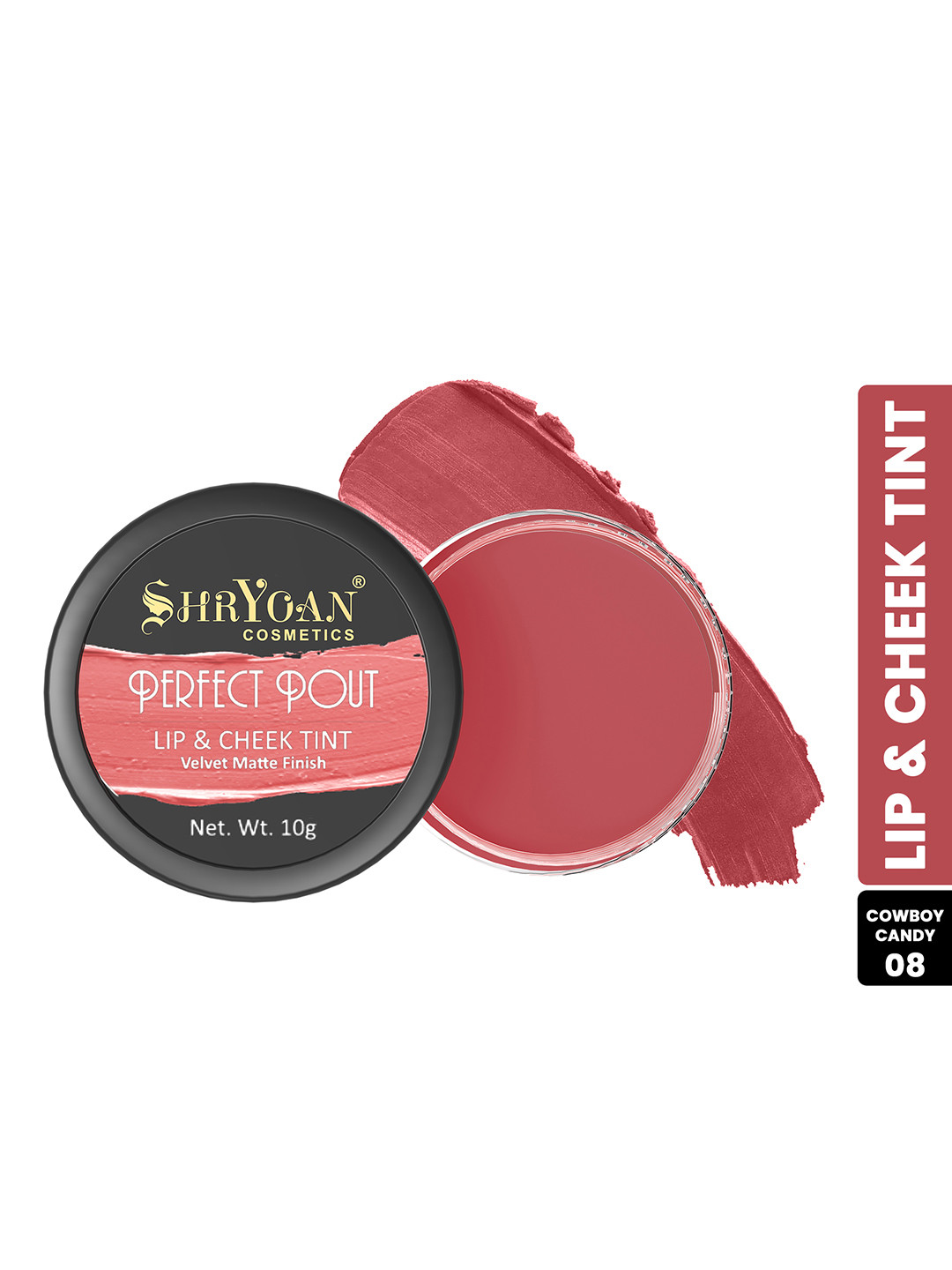 

SHRYOAN Creamy Matte Lip & Cheek Tint, Brown
