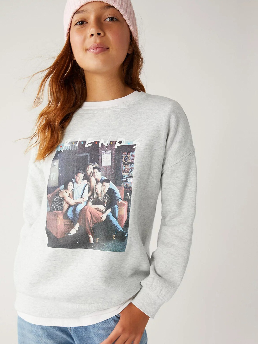 

Marks & Spencer Girls Grey Printed Sweatshirt