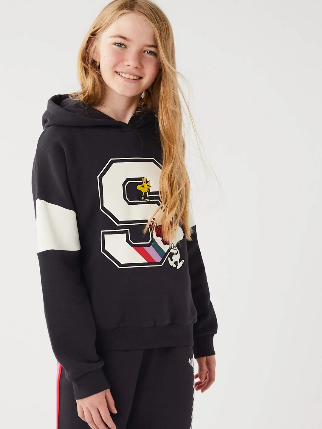 

Marks & Spencer Girls Typography Printed Sweatshirt, Black