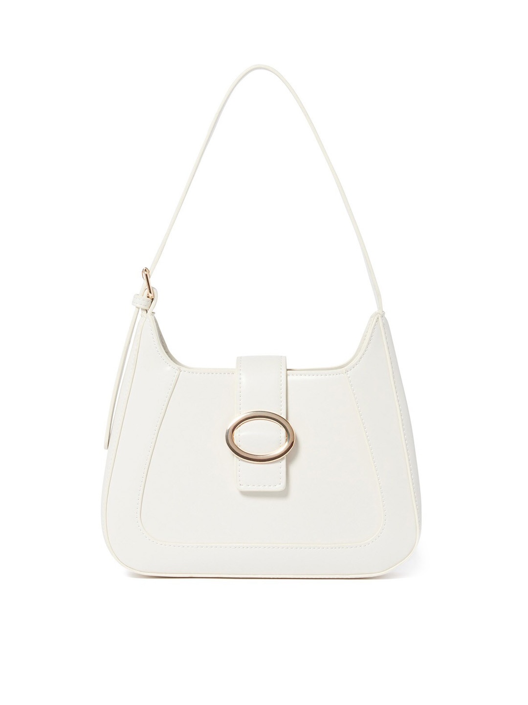 

Forever New White Structured Handheld Bag