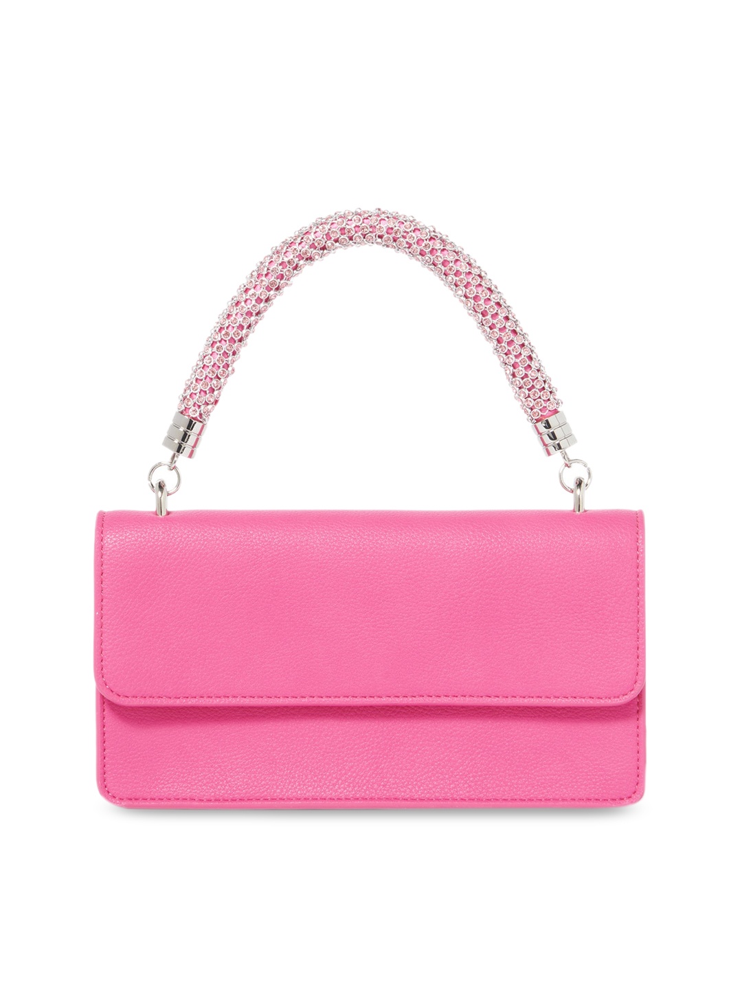 

Forever New Pink PU Structured Shoulder Bag