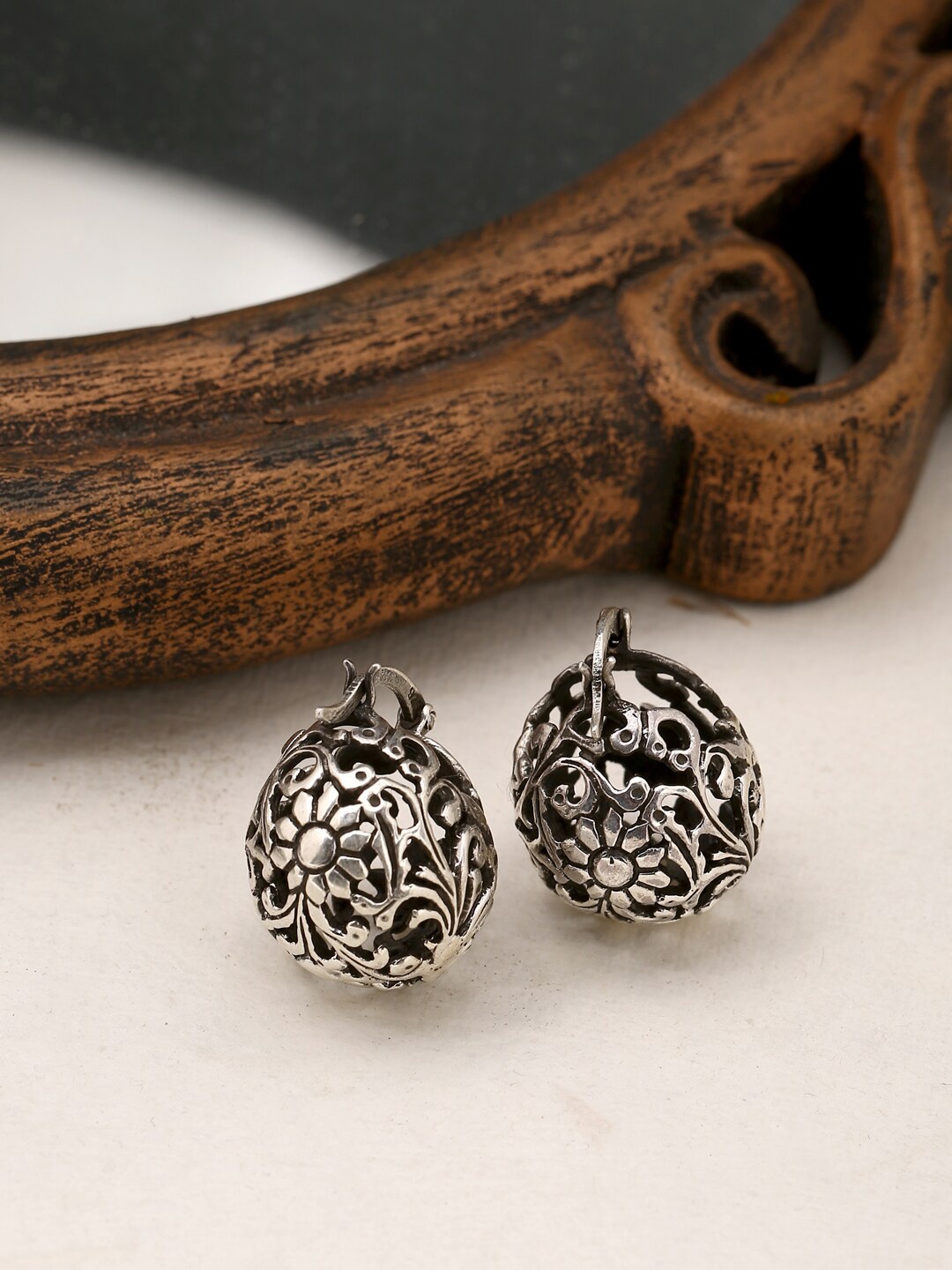 

ADORN by Nikita Ladiwala Women 92.5 Sterling Silver Floral Drop Earrings