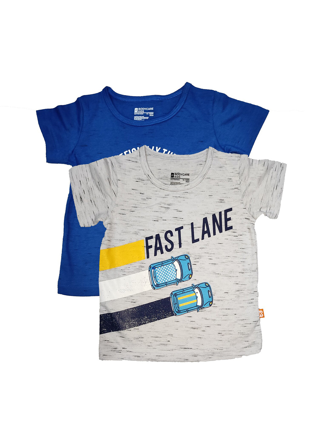 

Bodycare Kids Pack of 2 Typography Cotton Printed T-shirt, Assorted