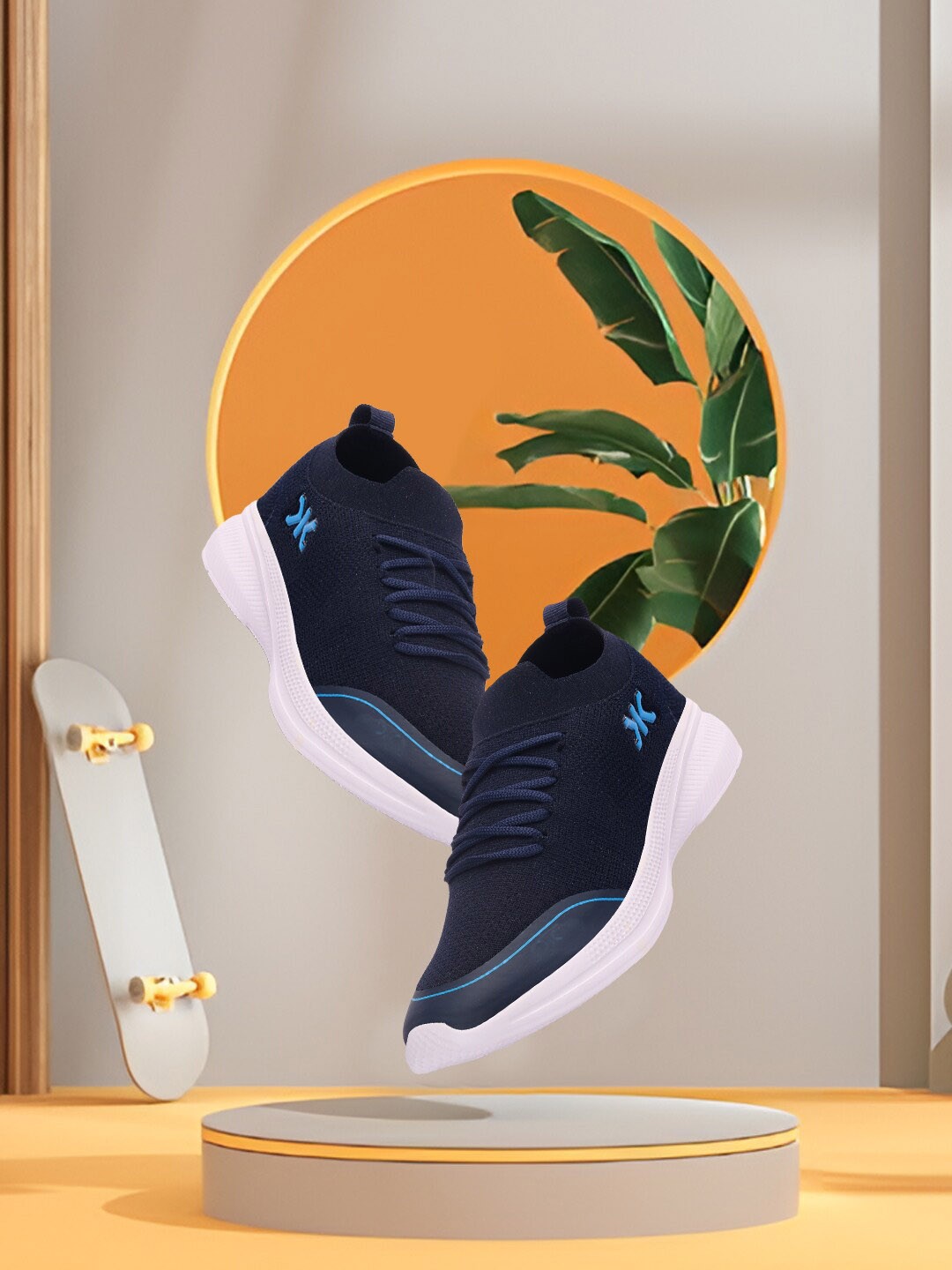 

Killer Men Navy Blue Colourblocked Sneakers