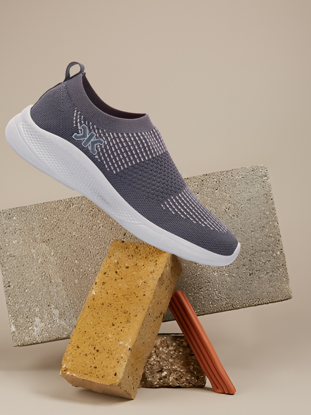 

Killer Men Grey Woven Design Slip-On Light Weight Sneakers