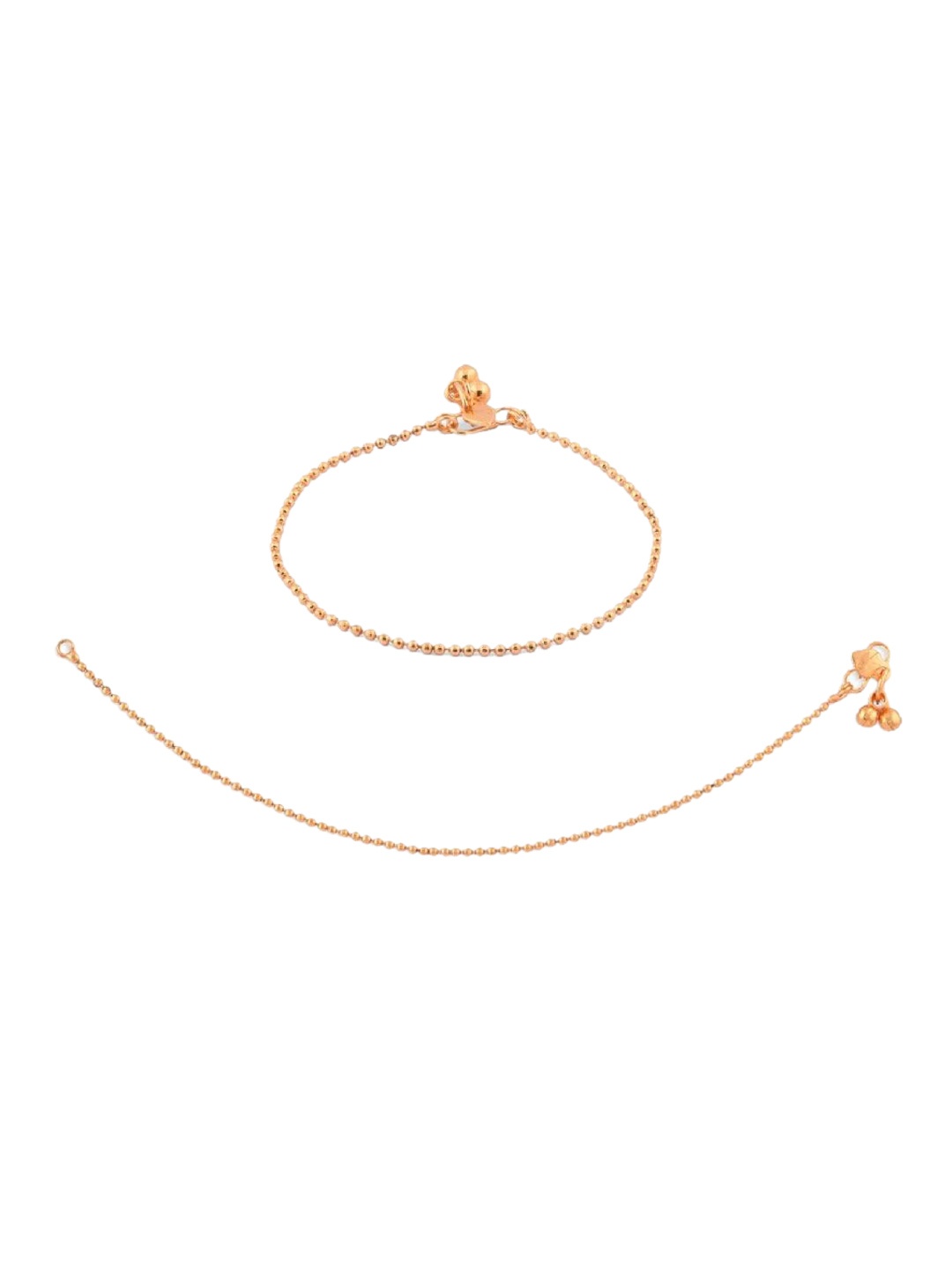 

Efulgenz Gold-Plated Artificial Beaded Anklets