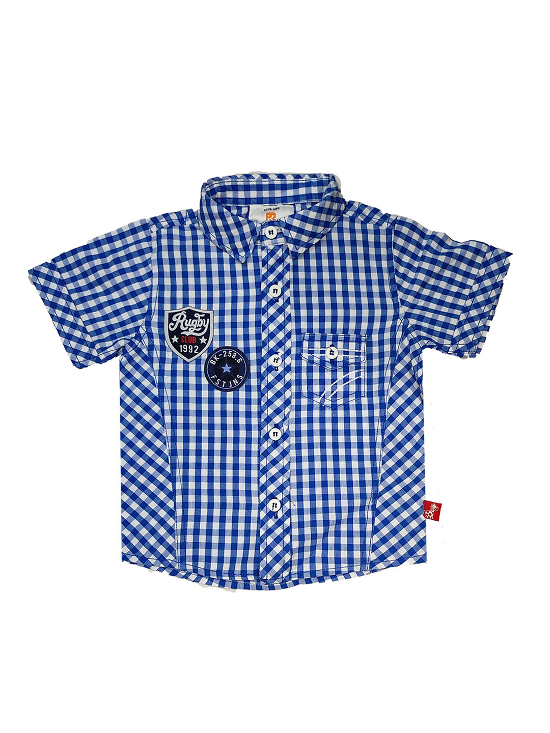 

Bodycare Kids Boys Blue Gingham Checks Checked Casual Shirt
