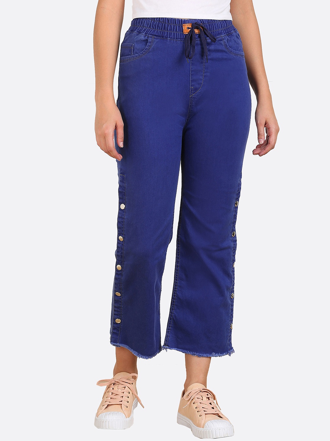 

A-Okay Women Blue Straight Fit High-Rise Jeans
