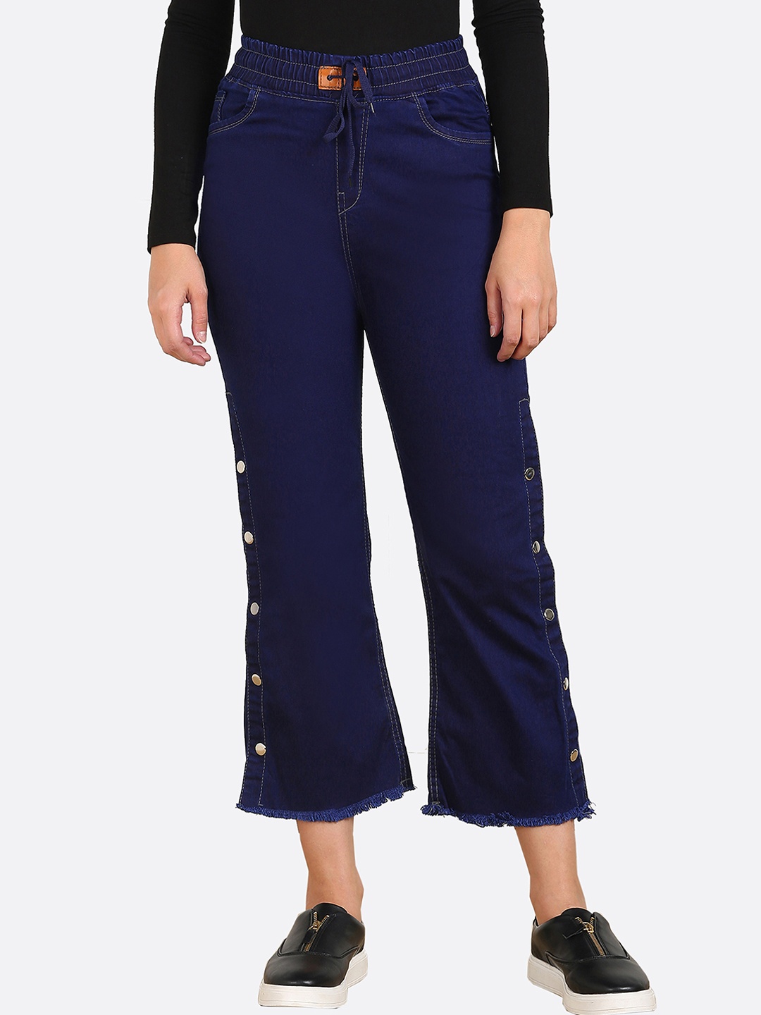 

A-Okay Women Blue Wide Leg High-Rise Jeans