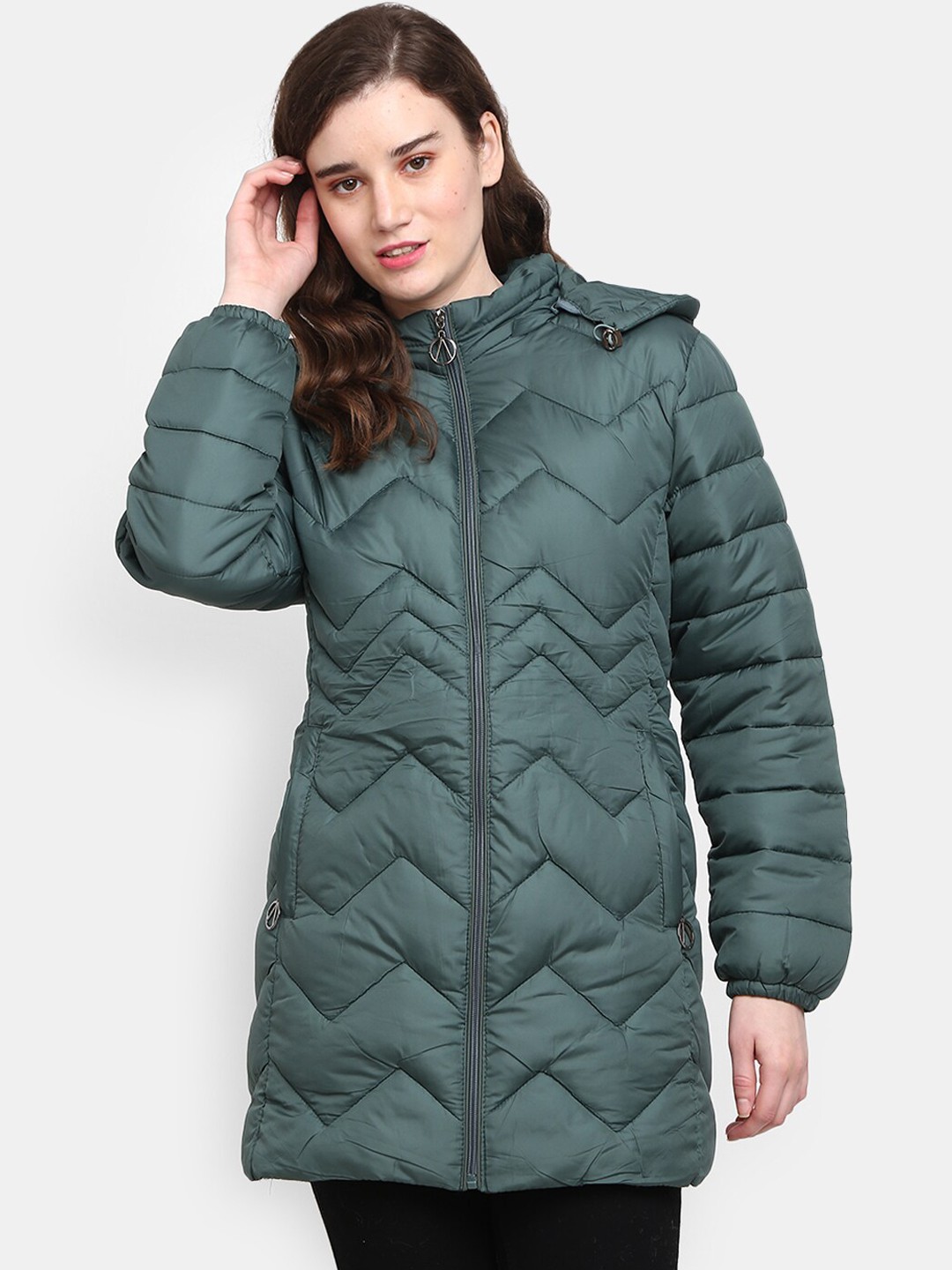 

V-Mart Women Blue Lightweight Outdoor Cotton Puffer Jacket