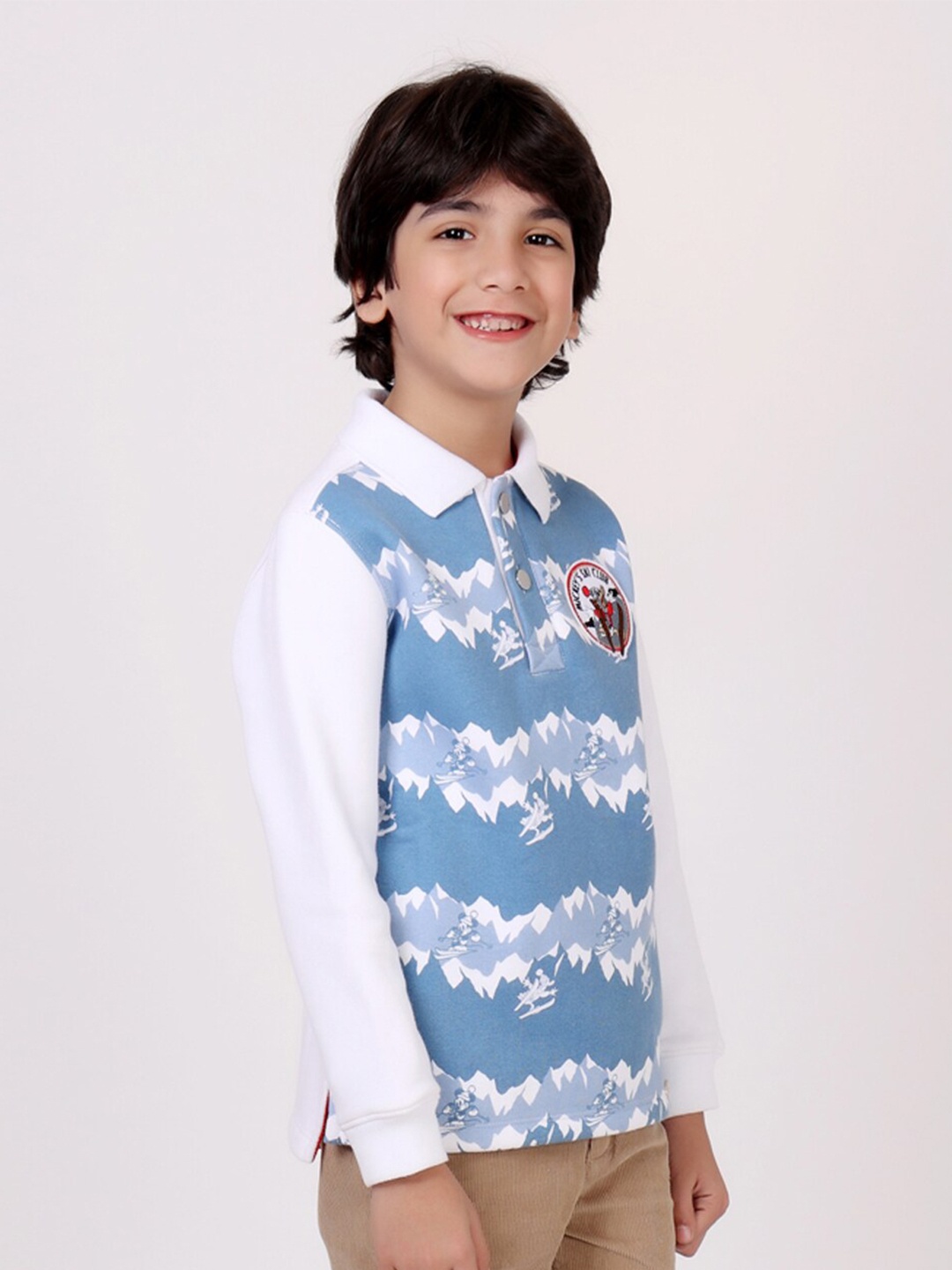 

One Friday Boys Off White Printed Sweatshirt