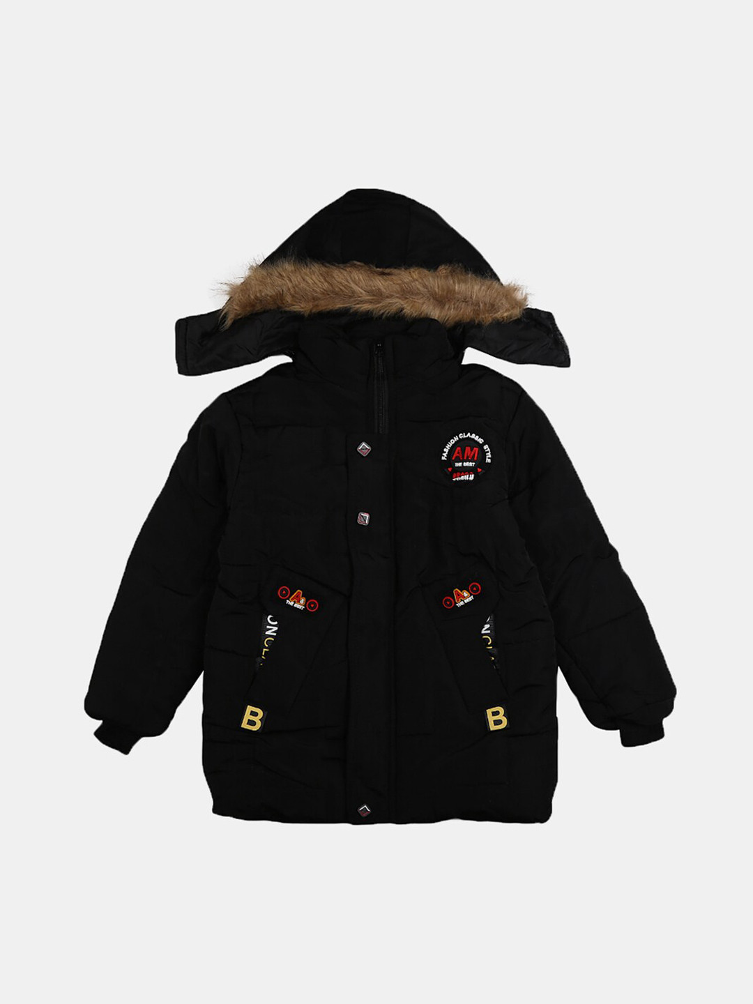 

V-Mart Boys Black Lightweight Cotton Parka Jacket