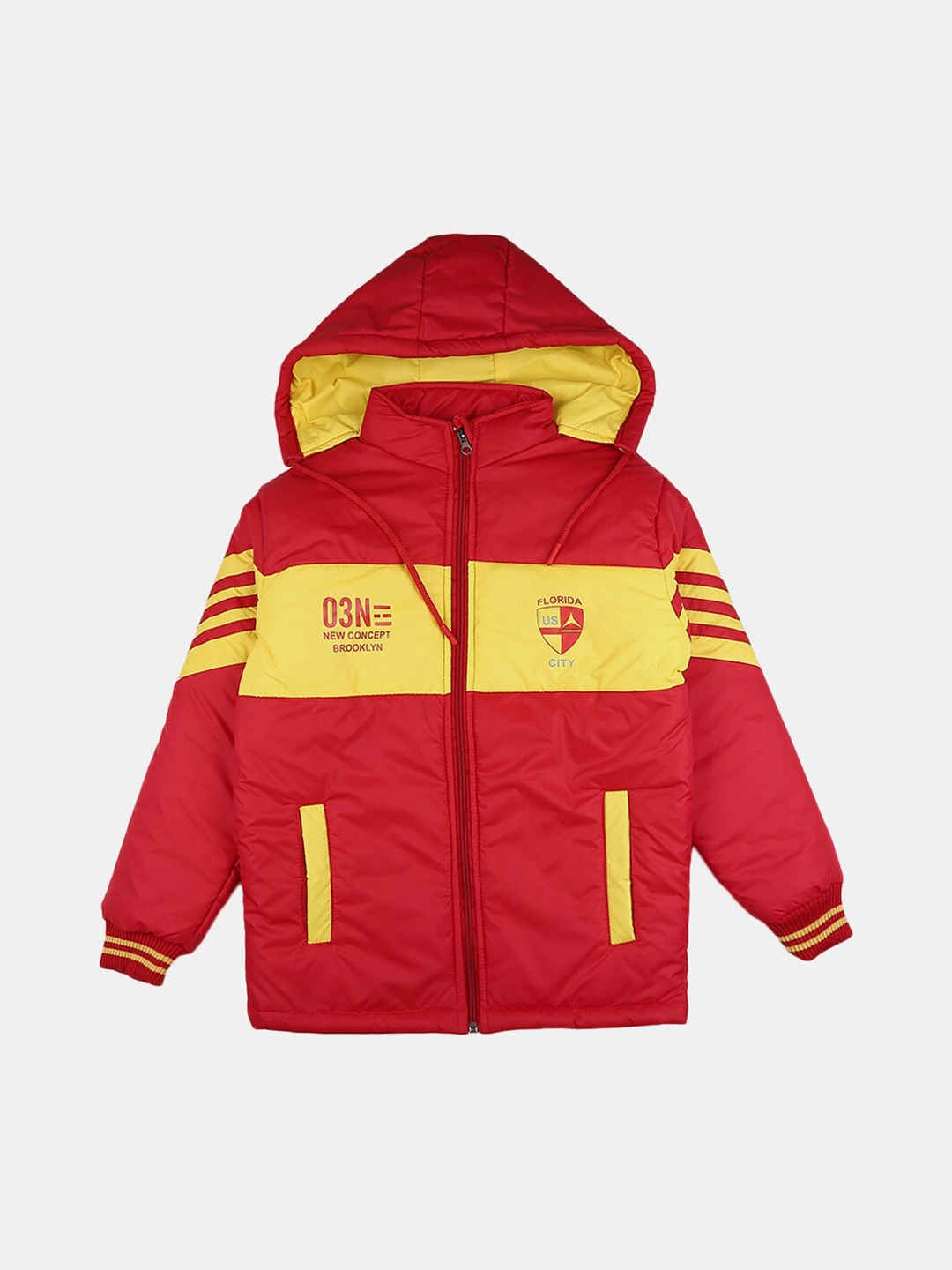 

V-Mart Boys Red Colourblocked Lightweight Cotton Padded Jacket