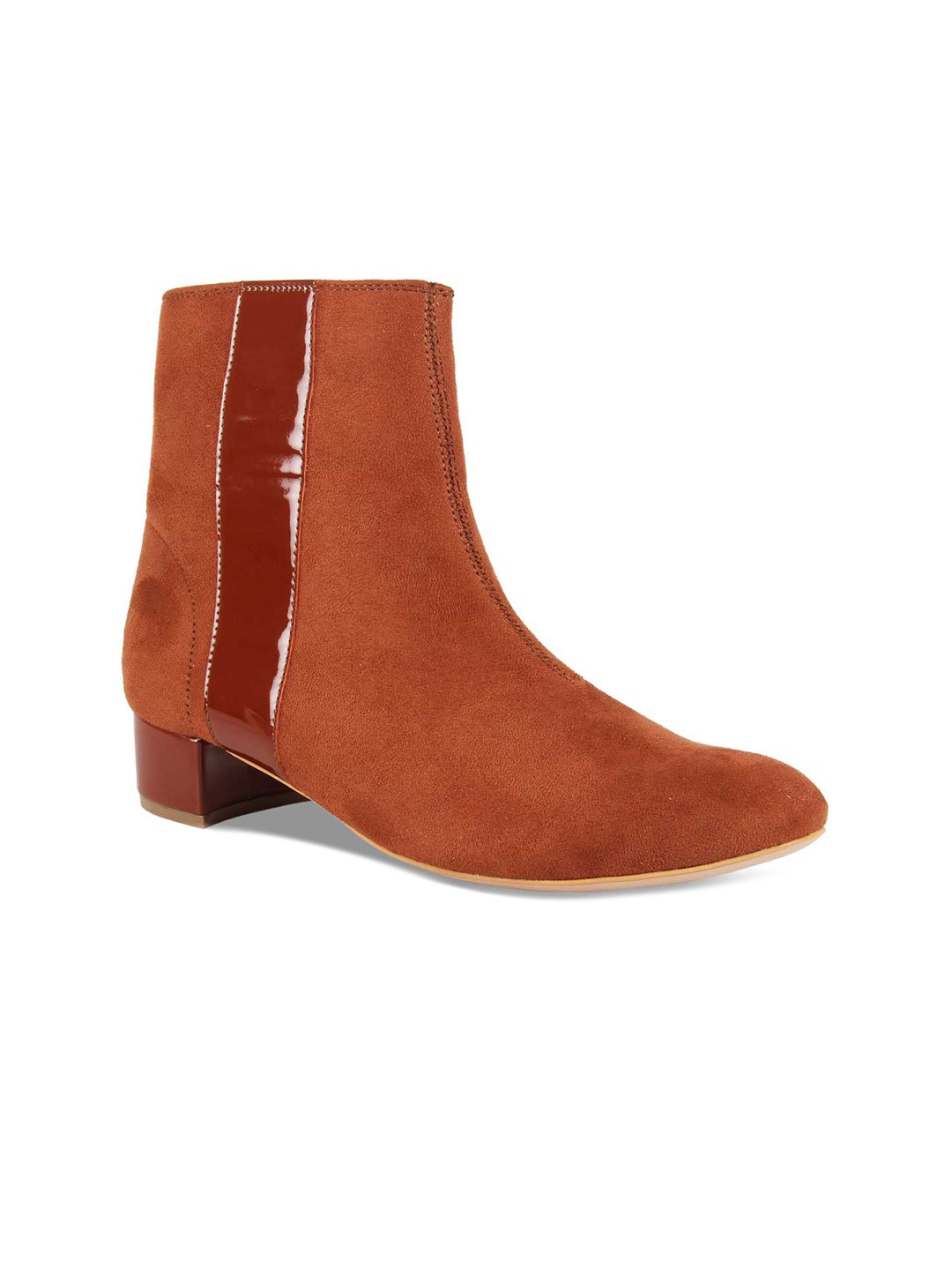 

Rocia Women Tan Brown Solid Suede Chelsea Boots
