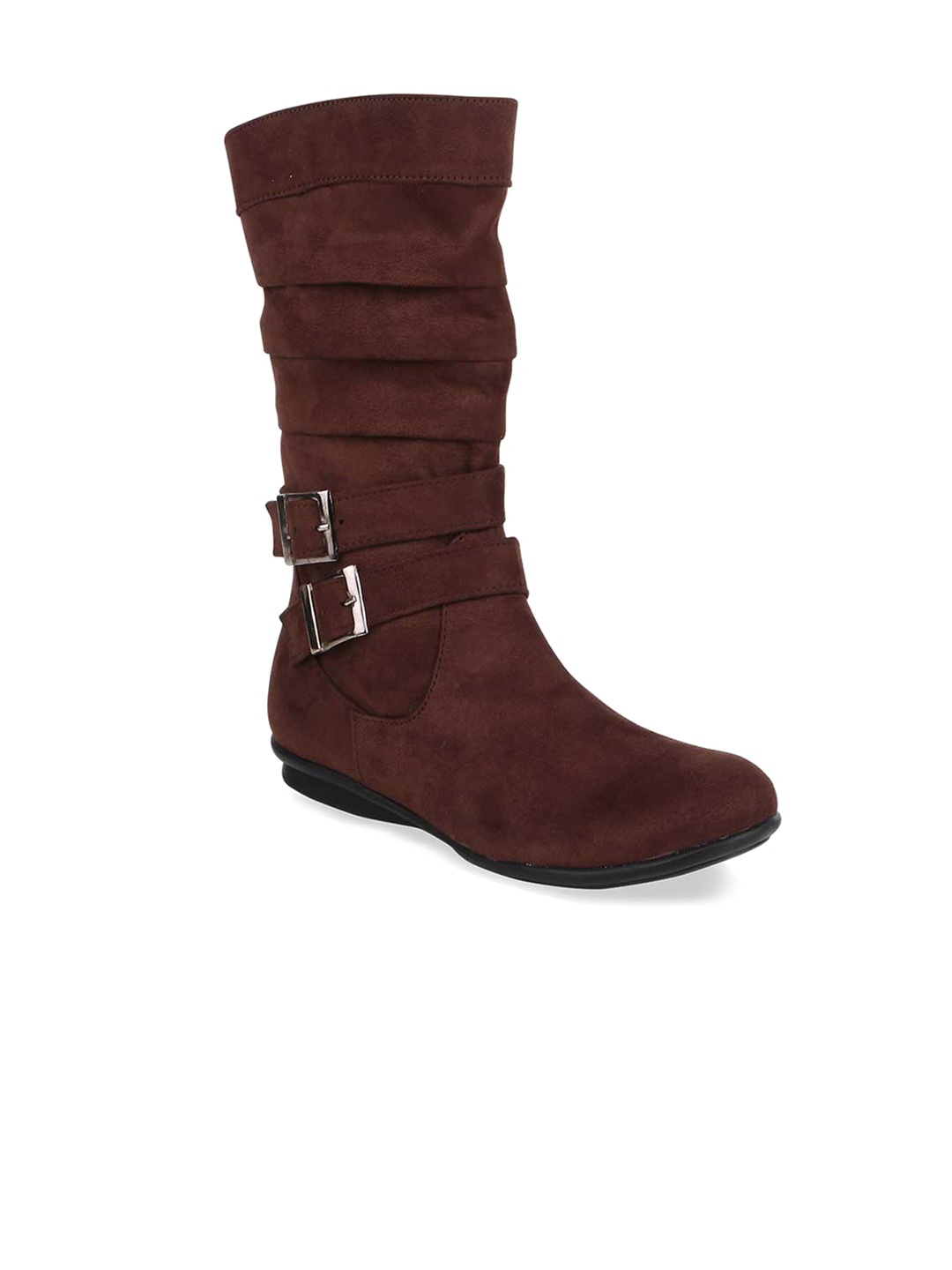 

Rocia Women Brown Solid Monk Straps Boots