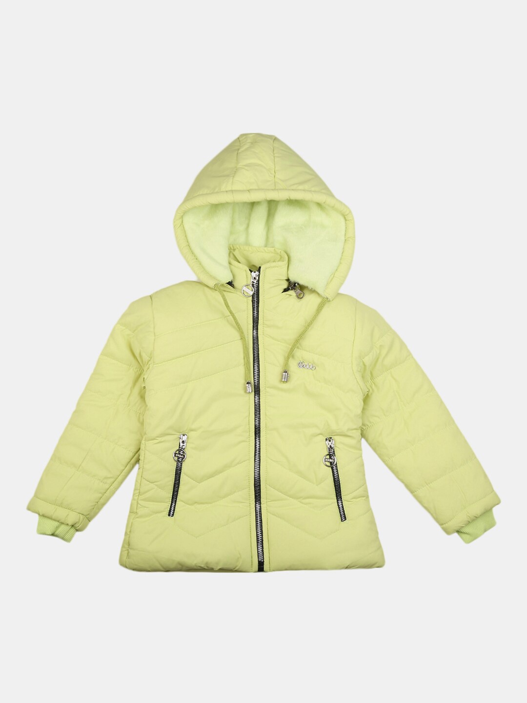 

V-Mart Girls Green Hooded Lightweight Zip Detail Puffer Jacket