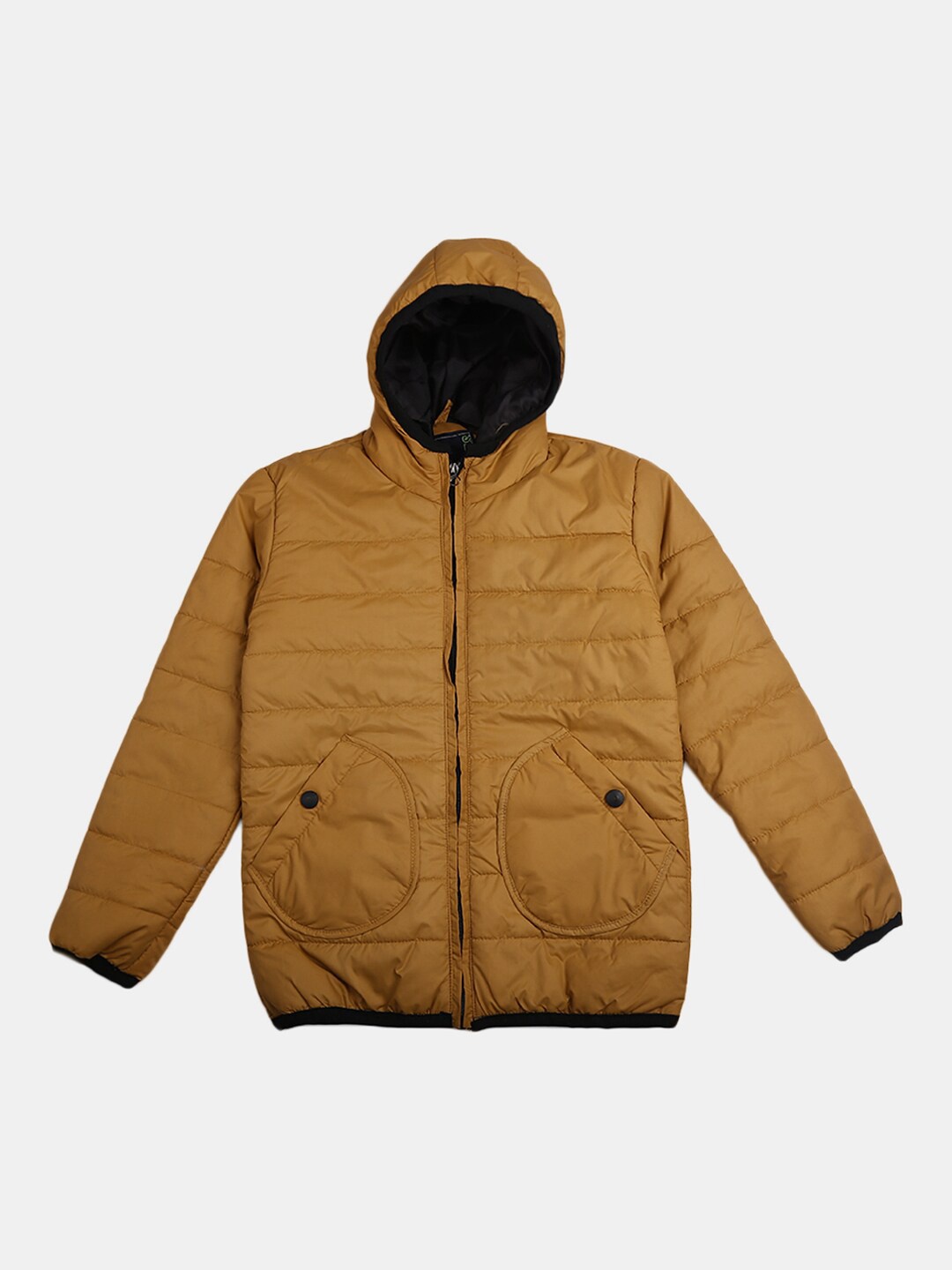 

V-Mart Girls Mustard Hooded Lightweight Puffer Jacket