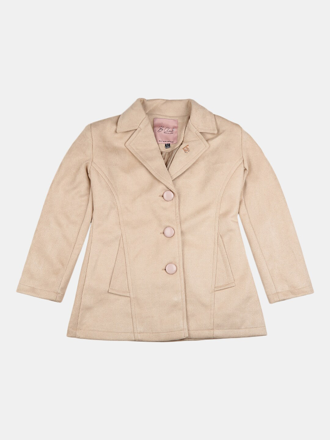 

V-Mart Girls Off White Lightweight Longline Outdoor Cotton Tailored Jacket
