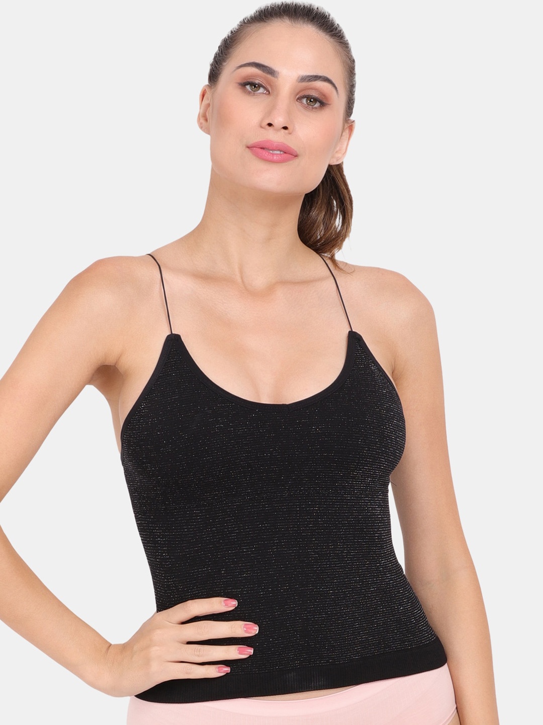 

Amour Secret Women Black Lightly-Padded Camisole