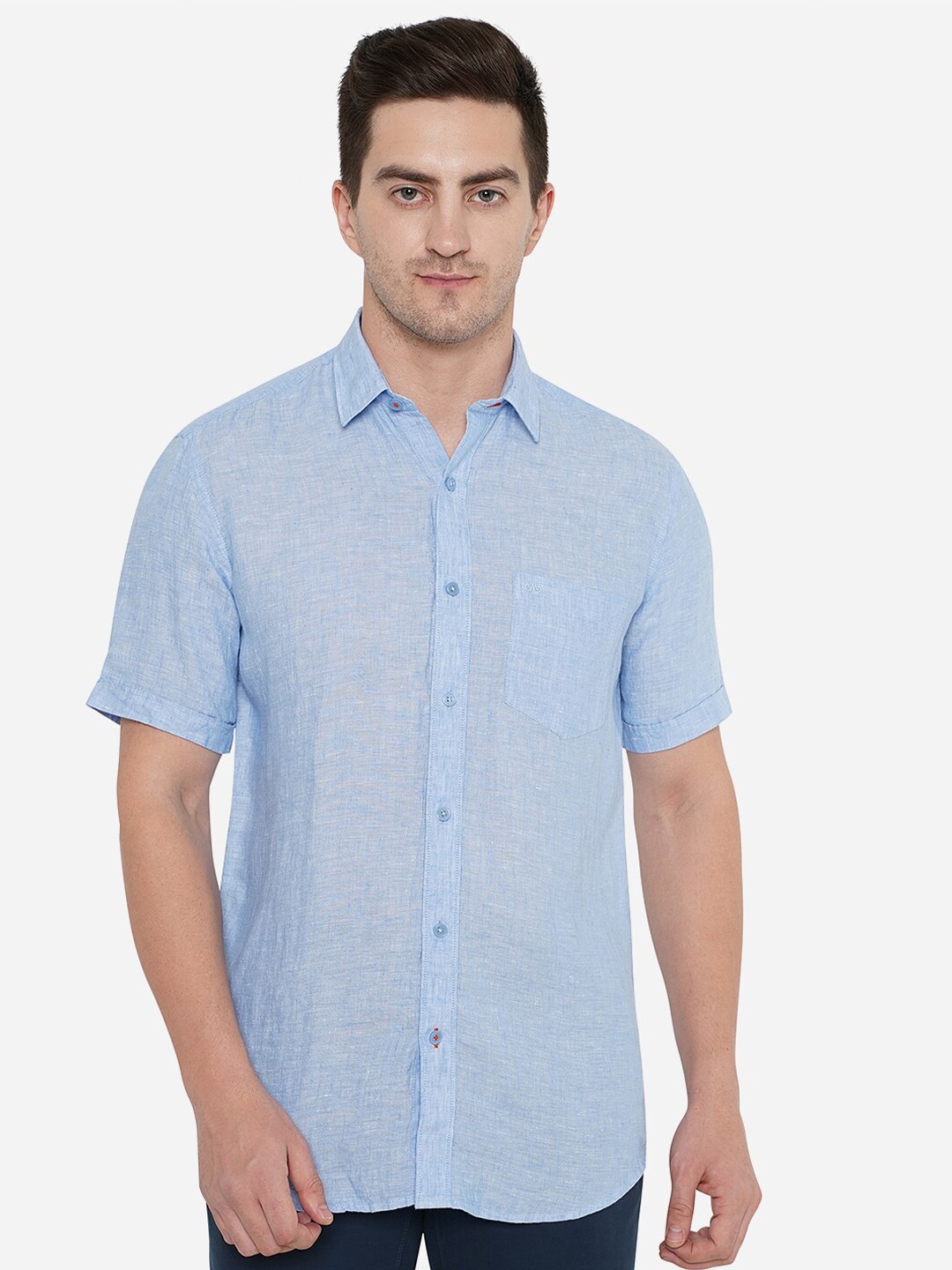 

JADE BLUE Men Blue Classic Slim Fit Cotton Casual Shirt
