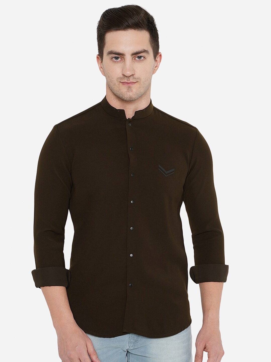 

JB STUDIO Men Brown Classic Slim Fit Casual Shirt