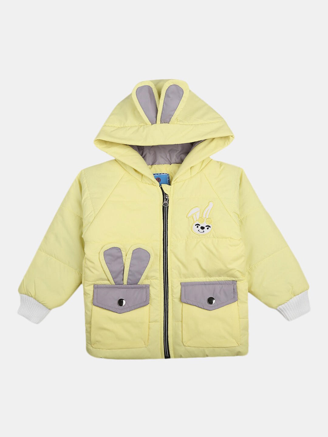 

V-Mart Unisex Kids Yellow Lightweight Cotton Puffer Jacket