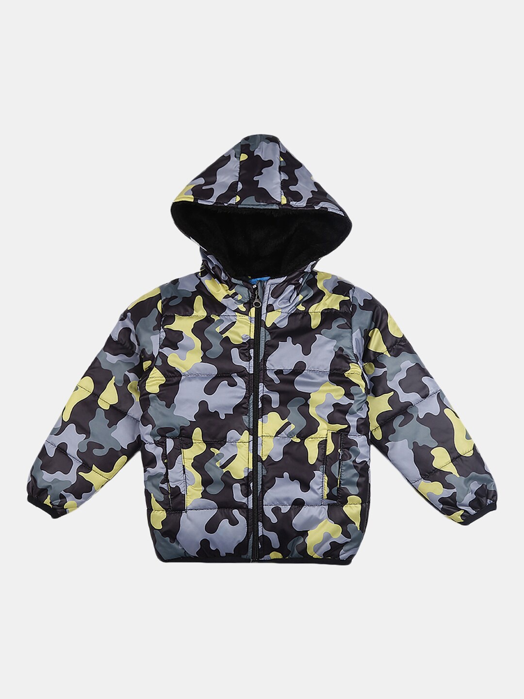 

V-Mart Unisex Kids Black Camouflage Lightweight Cotton Padded Jacket