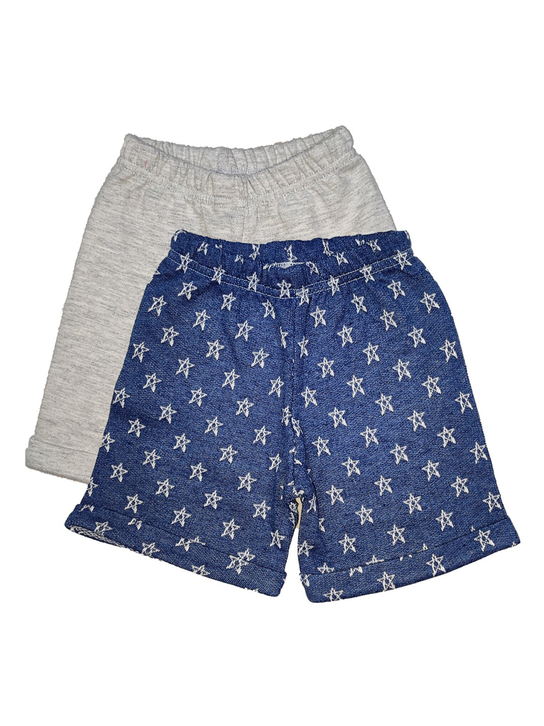 

Bodycare Kids Boys Pack of 2 Blue & Grey Printed Cotton Shorts