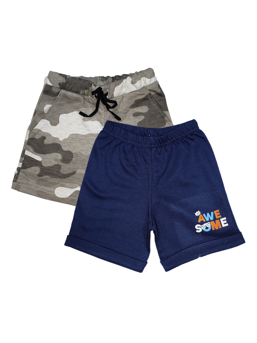 

Bodycare Kids Boys Pack of 2 Olive Green & Blue Shorts