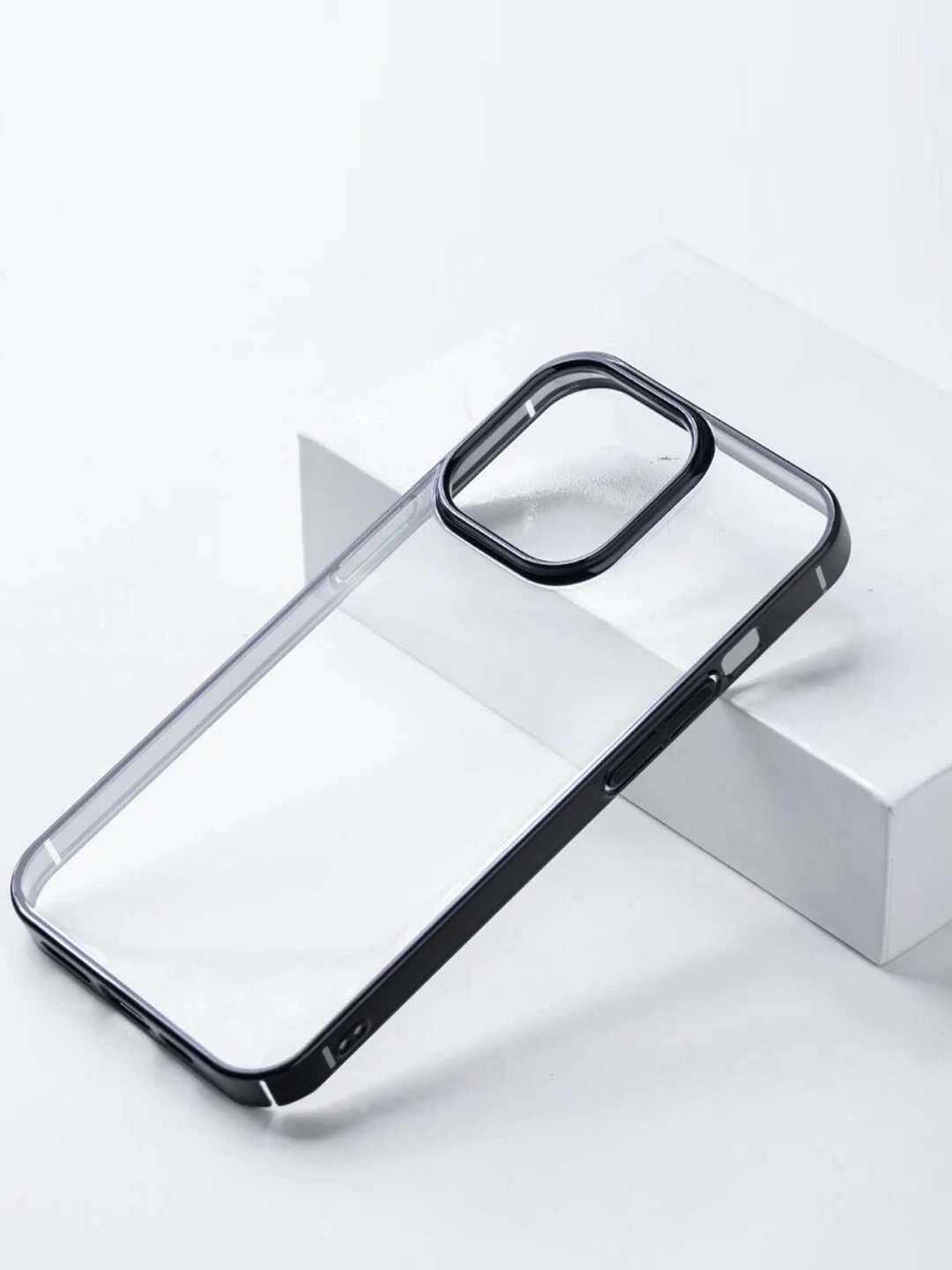 

Karwan Black & Transparent Solid iPhone 14 Plus Mobile Phone Case