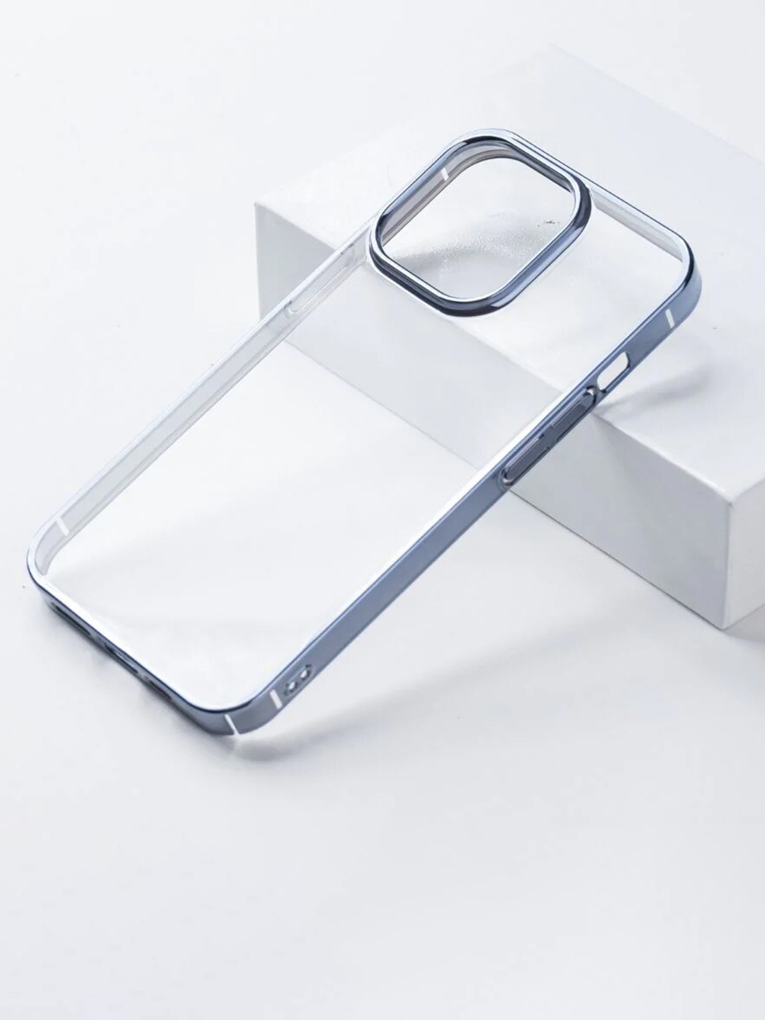

Karwan Transparent & Blue Solid Apple iphone 14 Pro Back Cover