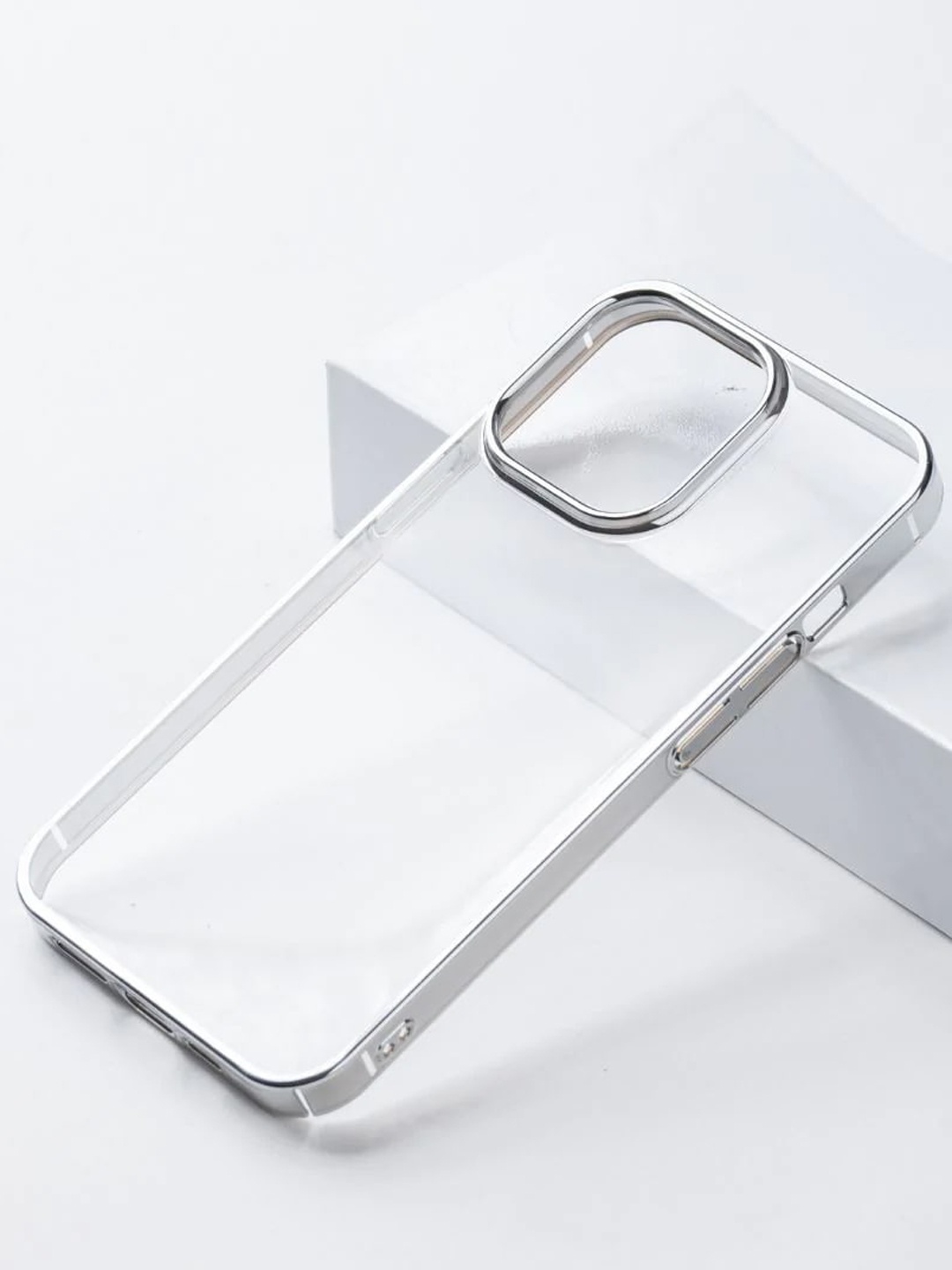 

Karwan Silver-Colored Solid APPLE iphone 13PROMAX Mobile Phone Back Cover