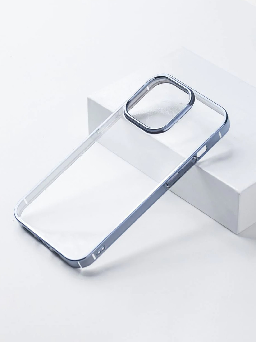 

Karwan Transparent & Blue Solid iphone 13 Pro Max Phone Back Case