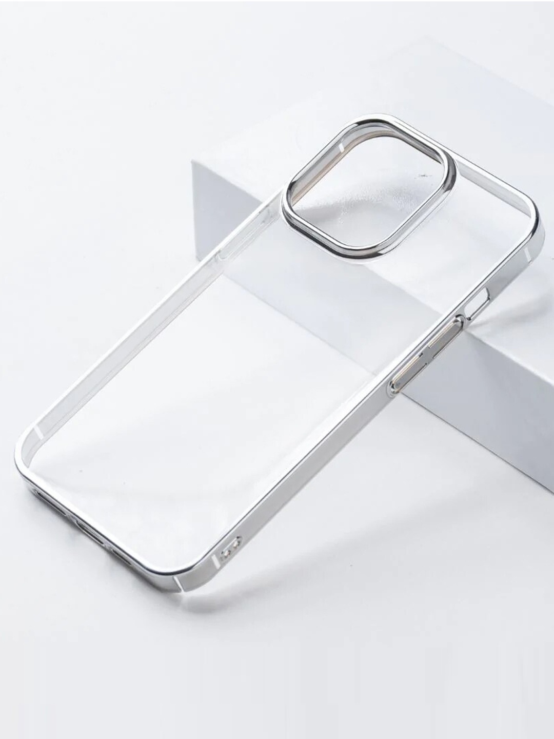 

Karwan Transparent & Silver-Toned Solid iPhone 11 Phone Back Case