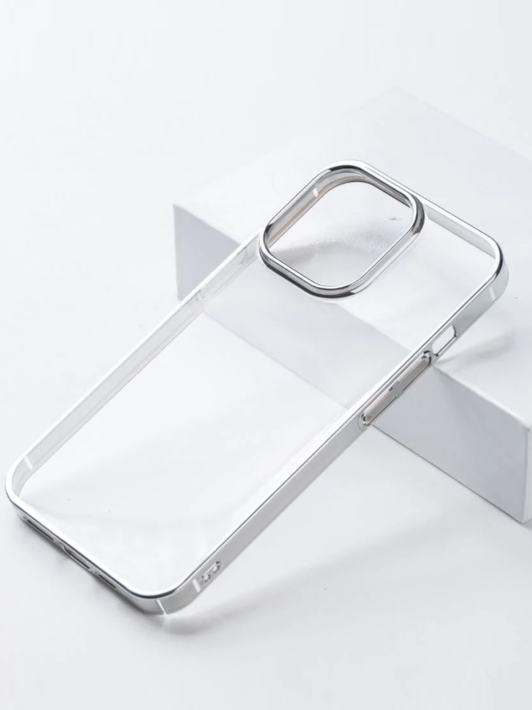 

Karwan Silver-Toned Solid iPhone 12 Pro Phone Back Cover