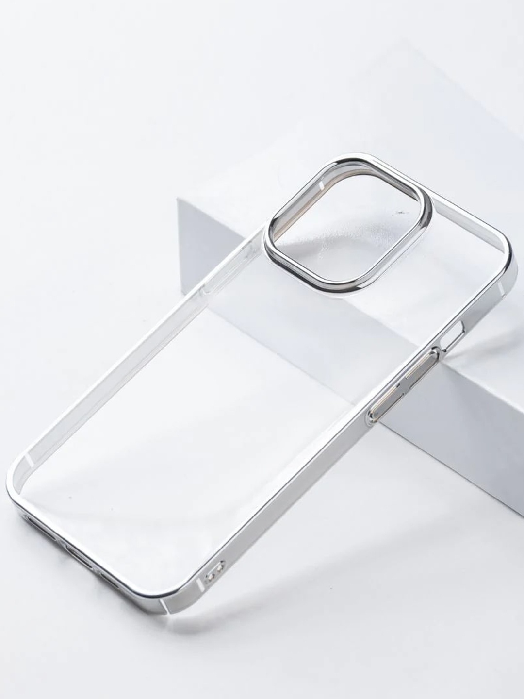 

Karwan Silver & Transparent Solid iPhone 12 Mini Back Case