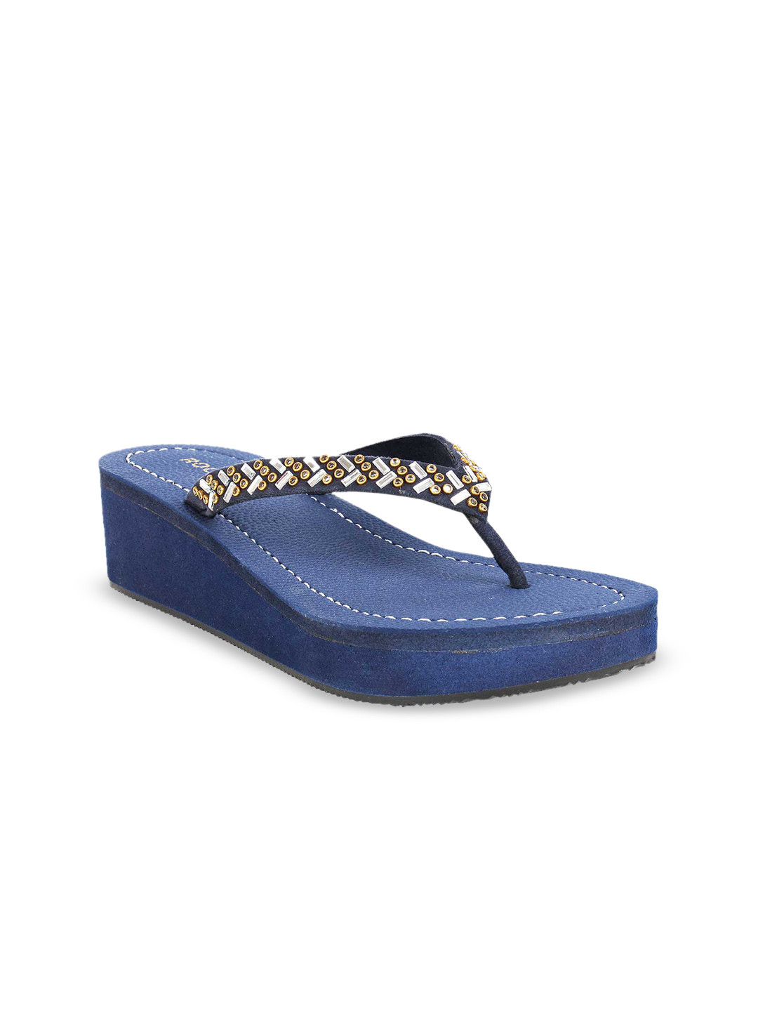 

Rocia Women Blue Ethnic Wedge Sandals