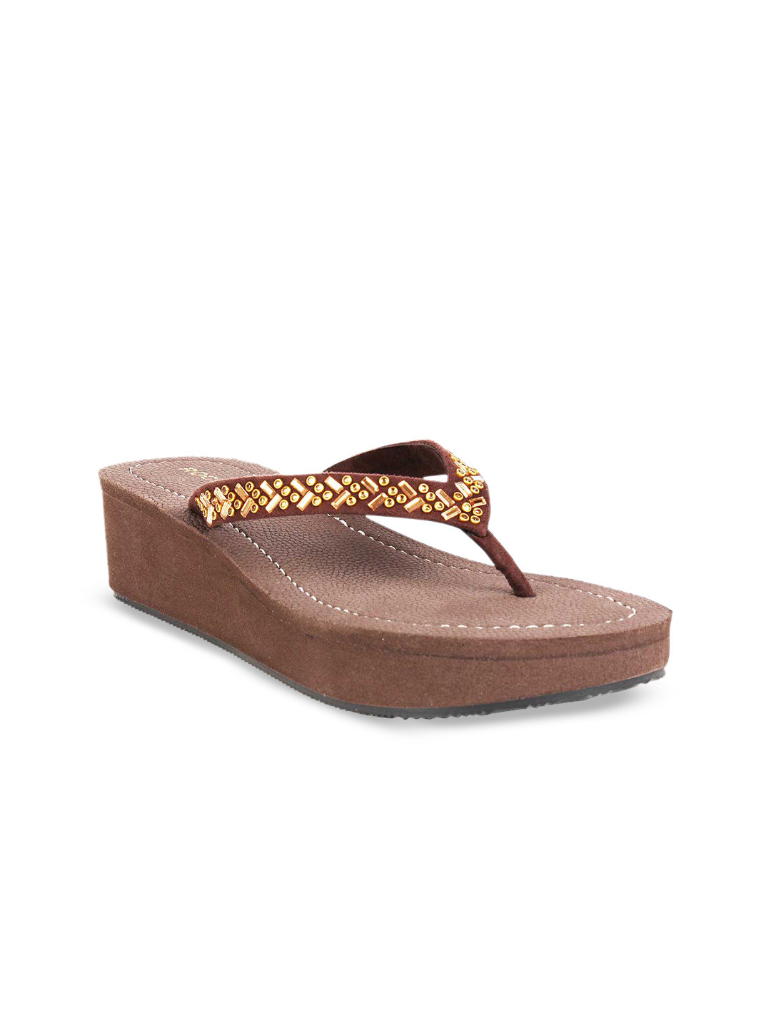 

Rocia Women Brown Ethnic Wedge Sandals