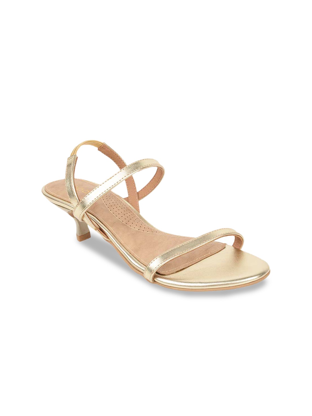 

Rocia Women Gold-Toned Kitten Sandals