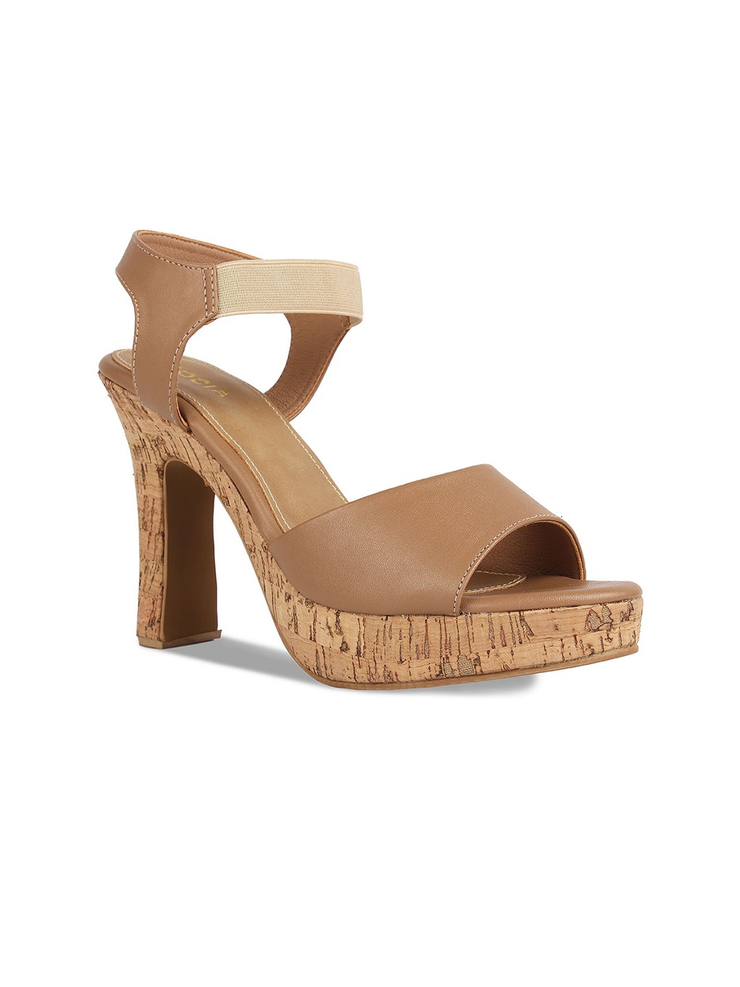 

Rocia Beige Peep Toes Block Heels