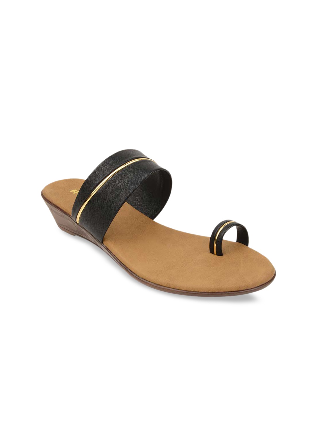 

Rocia Black Striped Wedge Sandals