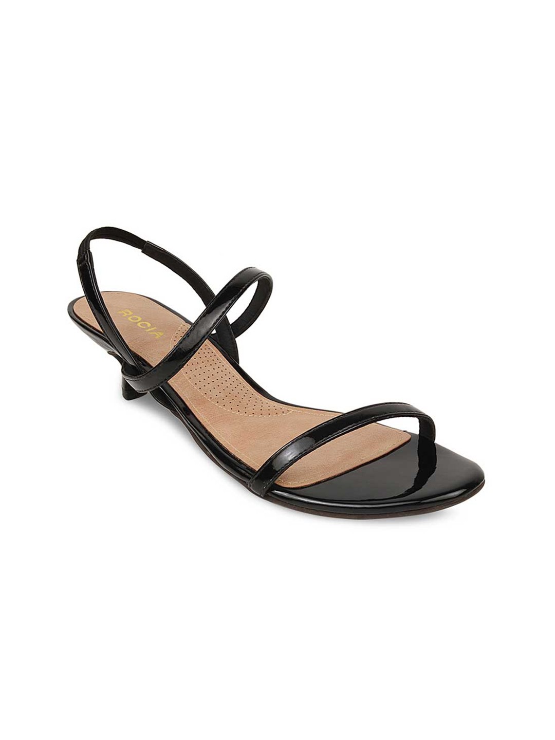 

Rocia Black Kitten Heel Sandals