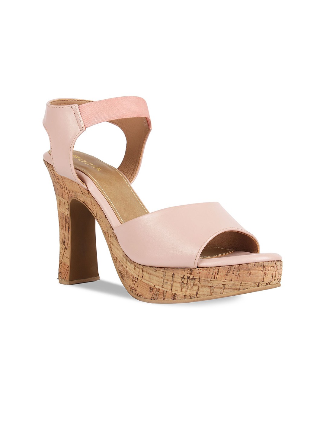 

Rocia Pink Open Toe Block Heels