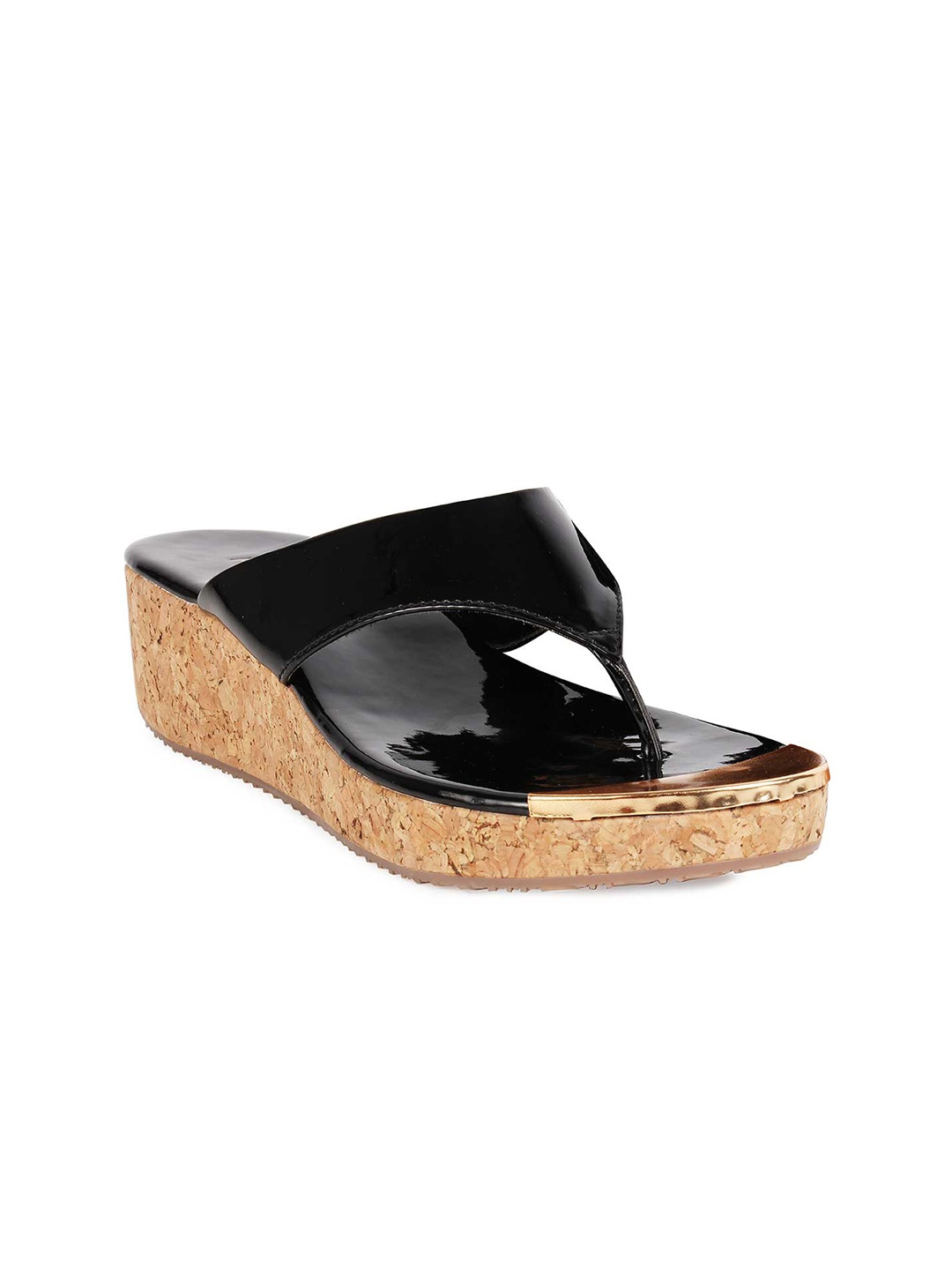 

Rocia Black Open Toe Wedge Heels