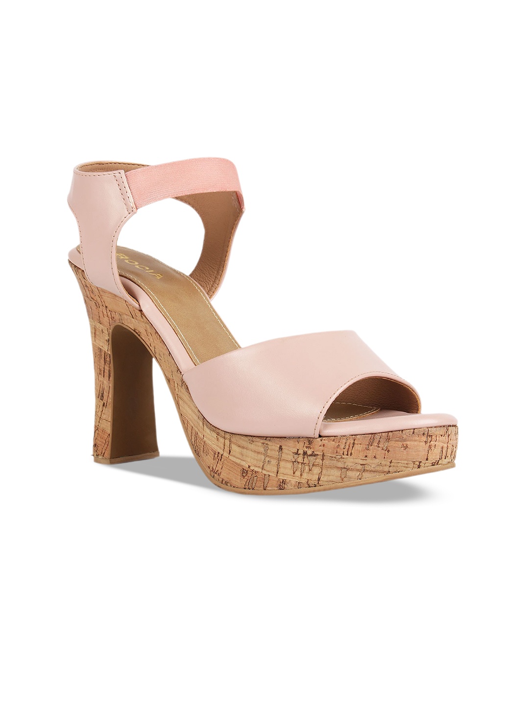 

Rocia Pink Open Toe Block Heels