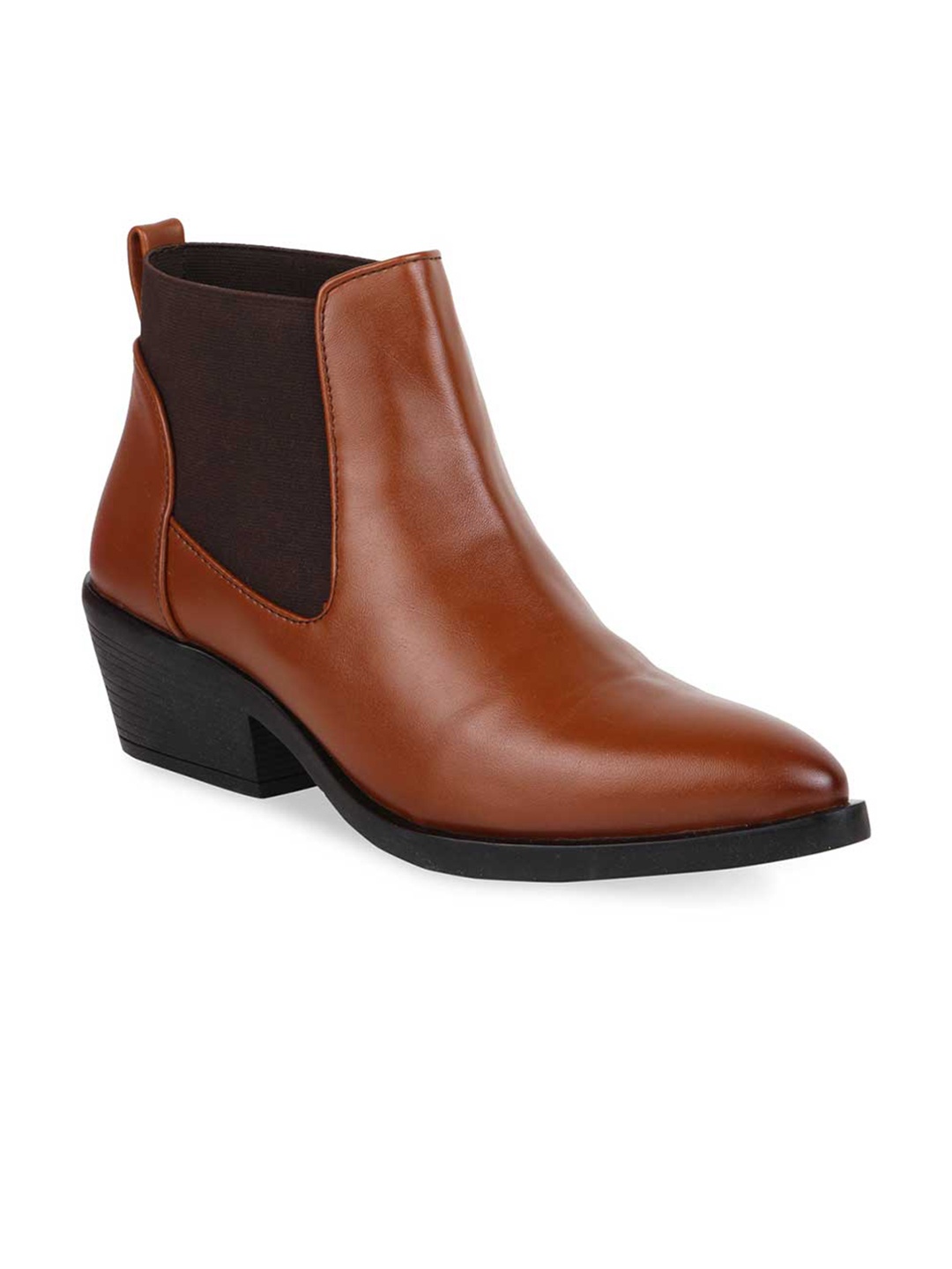 

Rocia Women Tan Brown Block Heel Boots