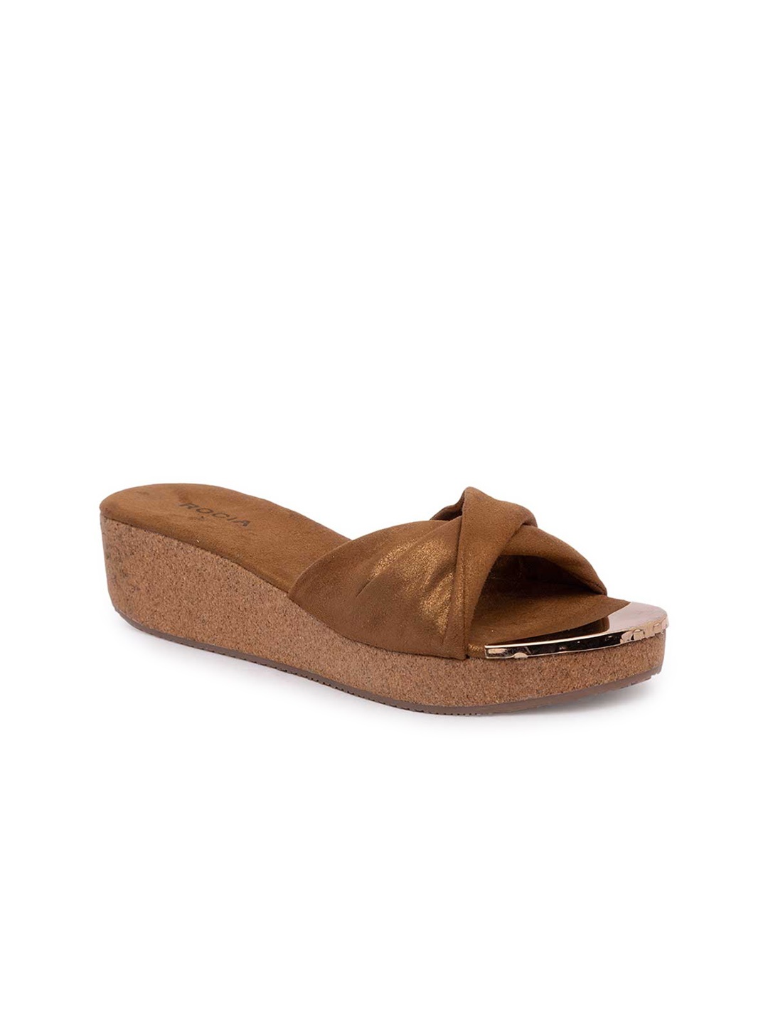 

Rocia Gold-Toned Flatform Heels with Bows